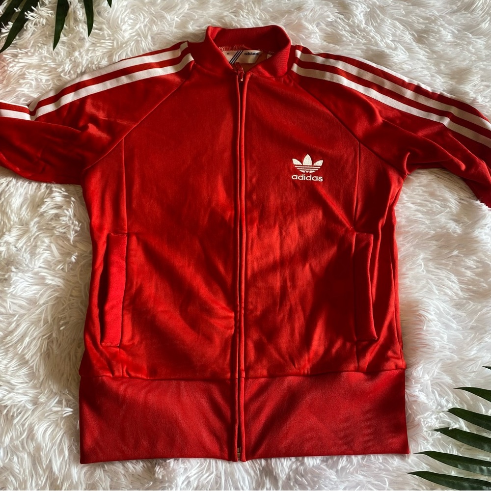Adidas Vintage Red Track Jacket | Size XS - Picture 2 of 14